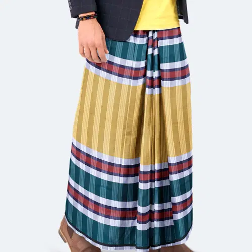 Men’s Comfortable Multicolor Check Cotton Lungi